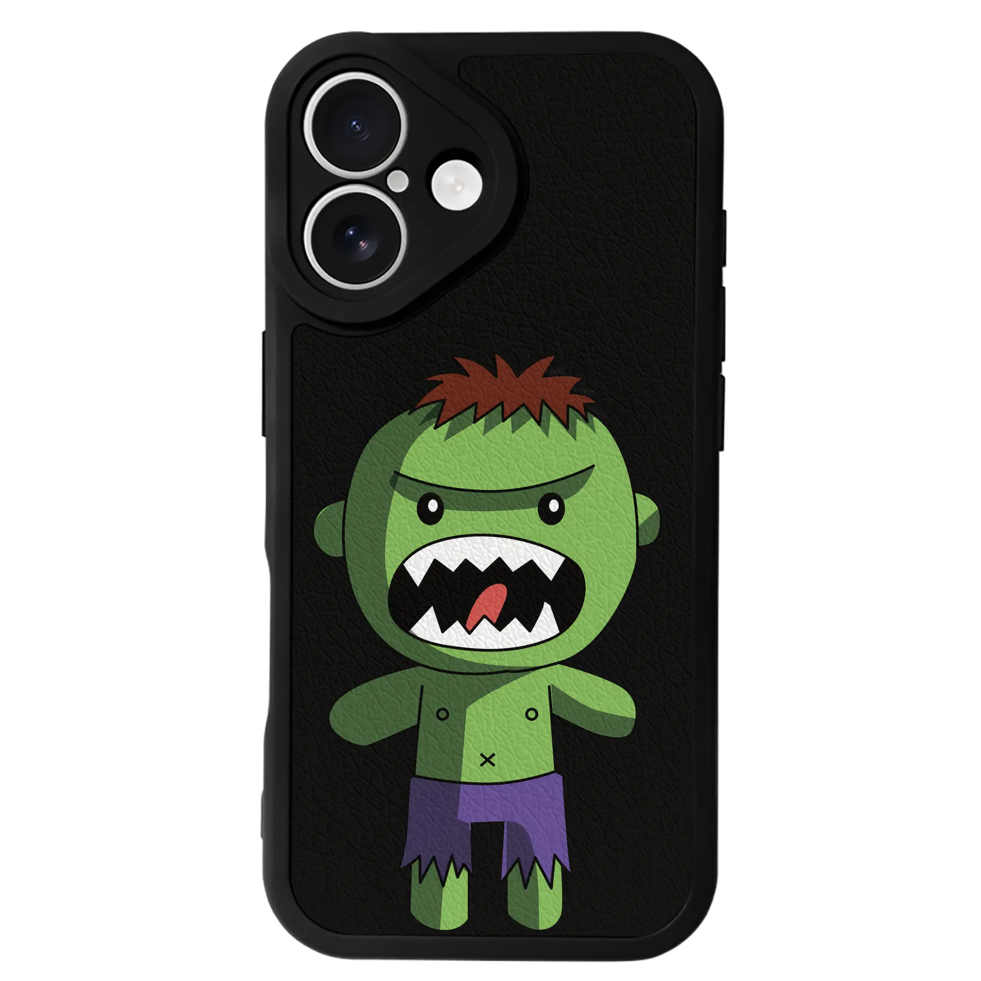 アベンジャーズ (Avenjāzu) グッズ ハルク（Hulk） - IPhone 16シリーズ対応 ・ シリコンスマホケース ・ レザー調 ・ 高精度フィット ・ 耐衝撃 ・ ワイヤレス充電対応 ・ 精密カット